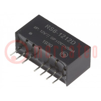 Converter: DC/DC; 6W; Uin: 9÷18V; Uout: 12VDC; Uout2: -12VDC; SIP8