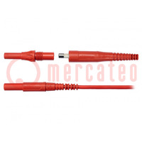 Cables de medición; Itrab: 8A; Long: 1m; enchufe de banana 4mm x2