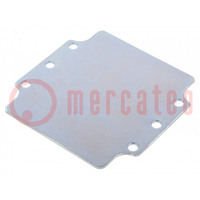 Mounting plate; steel; Plating: zinc