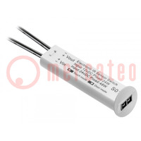 Touchless switch; white; 12VDC,24VDC; with motion detector