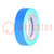 Tape: electro-isolatie; W: 15mm; L: 10m; Thk: 150um; blauw; PVC-folie