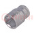 Socket; 6-angles,socket spanner; HEX 13mm; 1/4"; 25mm; tool steel