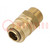 Quick connection coupling EURO; brass; Ext.thread: 1/2"