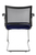 Freischwinger Besucherstuhl, mit Armlehnen, Rücken: Polster, Farbe: Blau | TP0524