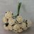 Artificial Colourfast Cottage Rose Bud Bunch, 12 Flowers - 12cm, Silver