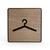 Tello Wood Holz-Türschild eckig, Material: Eiche Furnier, Maße 10,0 x 10,0 cm, Farbe: Eiche, Motiv: Schwarz Version: 08 - Garderobe