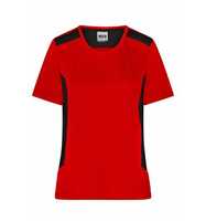 James & Nicholson Workwear T-Shirt Damen JN1823 Gr. 2XL red/black