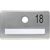 Produktbild zu SOLIDO névtábla kitekintő nélkül, ø 14 mm furattal, ezüst eloxált, gravír: 18