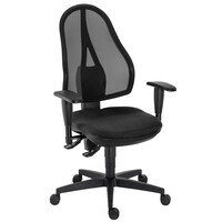 Bureaustoel Holly met regelbare armleuning 3D - permanent contact - zwart