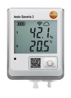 testo Saveris 2-H2Funk-Datenlogger mit Display und anschließbarem Temperatur- und Feuchtefühler