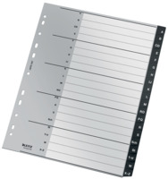 Plastikregister Recycle A-Z, A4 Maxi, PP, 20 Blatt, schwarz