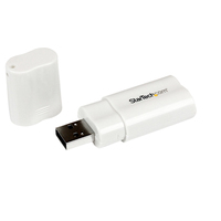 StarTech.com USB Audio Adapter - Externe USB Soundkarte - Weiß