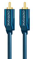 ClickTronic 7.5m Audio Cable câble audio 7,5 m RCA Bleu