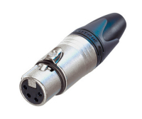 Neutrik NC4FXX kabel-connector XLR Zwart, Metallic