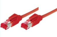 Tecline S/FTP Cat6A, 10m Netzwerkkabel Rot S/FTP (S-STP)