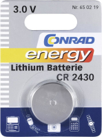 Conrad 650219 huishoudelijke batterij Wegwerpbatterij CR2430 Lithium