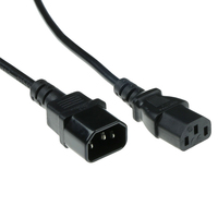ACT Netsnoer C13 - C14 zwart 4 m