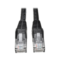 Tripp Lite N201-075-BK Cat6 Gigabit Snagless Molded (UTP) Ethernet Cable (RJ45 M/M), PoE, Black, 75 ft. (22.86 m)