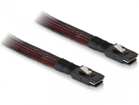DeLOCK M/M SAS Cable 0,1 m Negro, Rojo