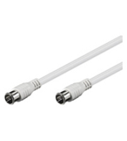 Goobay 5m SAT Cable cable coaxial F M Blanco