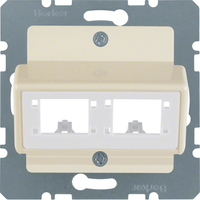 Berker Zentralplatte für 1 oder 2 Einzelmodule Reichle&De-Massari weiß, glänzend