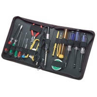 Manhattan Technician Tool Kit (17 items), Consists of: Soldering Iron (Euro 2-pin plug), Solder and Wick, 4x Chip Tools (Anti Static), Pliers, 2x Nut-Drivers, 2x Torque Screwdri...