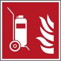 Brady ISO Safety Sign - Wheeled fire extinguisher