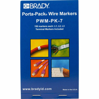 Brady PWM-PK-7 cable marker Black, White Vinyl