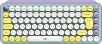 Logitech POP Keys Tastatur RF Wireless + Bluetooth QWERTY Russisch Grün, Violett, Weiß, Gelb