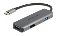 DeLOCK USB Type-C zu Dual HDMI Adapter mit 4K 60 Hz und USB Port