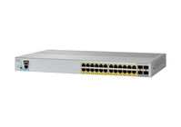 Cisco Catalyst 2960L-24PS-LL Network Switch, 24 Gigabit Ethernet PoE+ Ports, 195W PoE Budget, four 1 G SFP Uplink Ports, Fanless Operation, Enhanced Limited Lifetime Warranty (W...