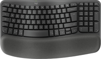 Logitech Wave Keys klawiatura RF Wireless + Bluetooth QWERTY Amerykański międzynarodowy Grafitowy