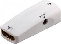 Microconnect HDMFVGAFWA tussenstuk voor kabels HDMI Type A (Standard) VGA (D-Sub) + 3.5mm Wit