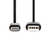 Nedis CCGL60600BK20 câble USB USB 2.0 2 m USB A USB C Noir