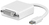 Goobay 51728 adaptador de cable de vídeo 0,1 m Mini DisplayPort DVI-I Blanco