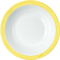 WACA Suppenteller BISTRO in weiß-gelb, aus Melamin. Durchmesser: 20,5 cm.