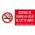 Défense de fumer au delà de cette limite - autocollant - L.200 x H.100 mm