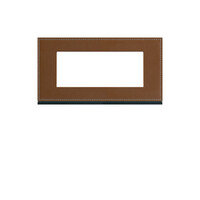 Plaque gallery 5 modules entraxe 71mm matiere coffee leather (WXP4905)