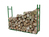 Holzablage, Holzstapel Regal, Breite variabel mit Sackkarre bis max. 250 kg
