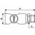 PREVOST Sicherheits-Schnellkupplung Gehäuse aus Verbundwerkstoff, G1/4 Stecker, Mit Gewinde Euro 7.2, Euro 7.4