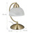 Relaxdays Tischlampe Touch, Retro Design, E14-Fassung, dimmbare Nachttischlampe, Glas & Eisen, HBT 25 x 15 x 19 cm, gold