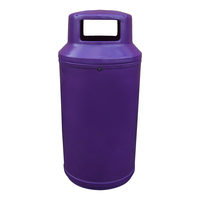 Universal Litter Bin - 90 Litre - Purple (10-14 working days) - Galvanised Steel Liner