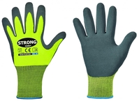 FLEXTER Handschuhe STRONGHAND® neogelb/grau PES/Latex gesandet EN 388 0530 Gr.10