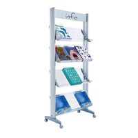 Fast Paper Wide Mobile Display With Plexiglass Shelves