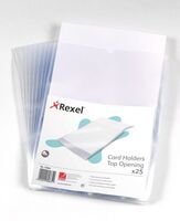 Rexel Card Holders Polypropylene A4 Clear (Pack of 25) 12092