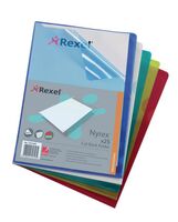 Rexel Nyrex Folder Cut Back A4 Assorted 12131AS (PK25)