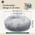 BLUZELLE Dog Bed for Medium Size Dogs, 32" Donut Dog Bed Washable, Round Dog Pillow Fluffy Plush, Calming Pet Bed Removable Mattress Soft Pad Comfort No-Skid Bottom Light Grey