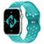 NALIA Breathable Bracelet Silicone Smart Watch Strap compatible with Apple Watch Strap Ultra/SE & Series 8/7/6/5/4/3/2/1, 42mm 44mm 45mm 49mm, Fitness Watch Band, Men & Women Cyan