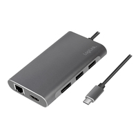 USB 3.2 Gen 1 Dockingstation, 8-Port, USB-C, PD, silber, LogiLink® [UA0382]