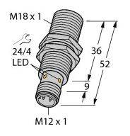Turck Induktív érzékelő Síkba építhető PNP, záró BI8-M18-AP6X-H1141